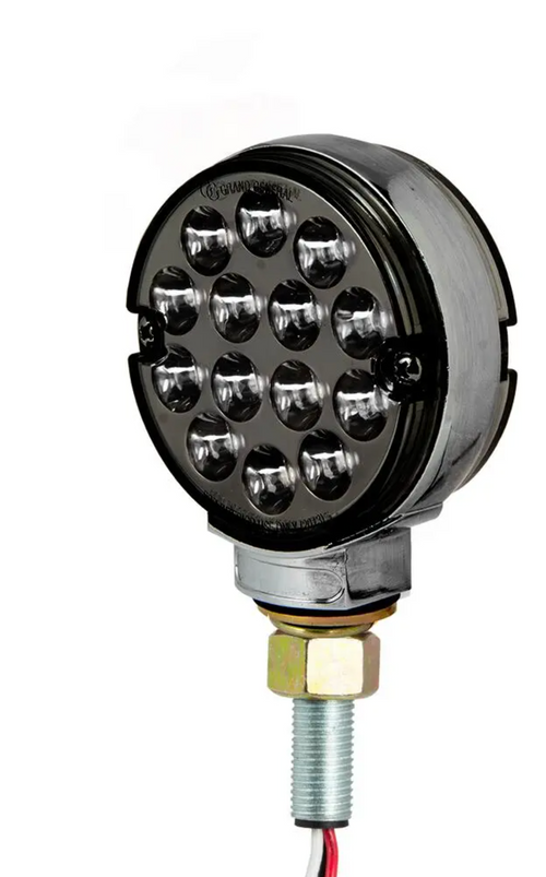 Double Face Pedestal Signal LEDs, Amber / Smoke Red / Smoke