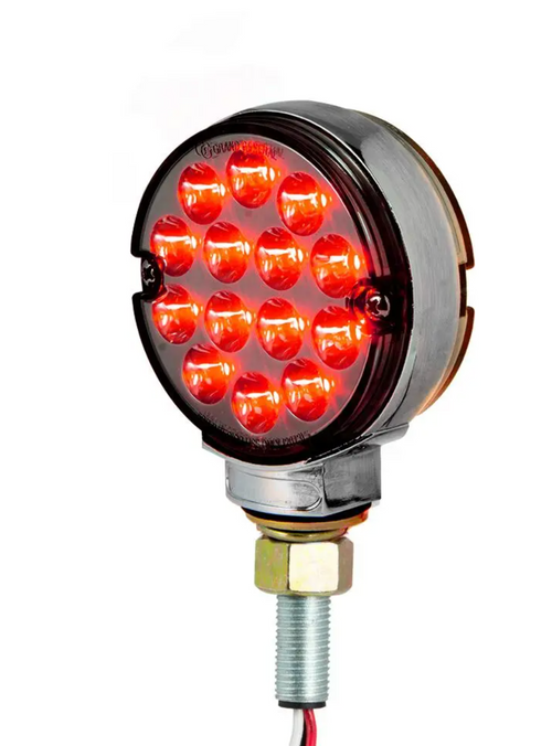 Double Face Pedestal Signal LEDs, Amber / Smoke Red / Smoke