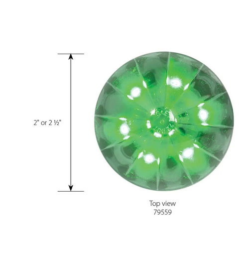 2" Watermelon LED Light in Smoke Lens 6 High power SMD LEDs - 12V