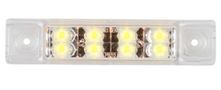 Amber Clear 6" Rectangular Surface Mount Pearl Marker & Turn LED LighT