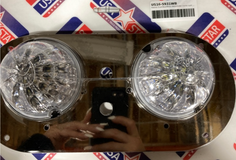 Interior Dual Blue/White Watermelon Dome Light Plate Stainless 304 Fits KW, W900 / PB, 359 / 379 / 389