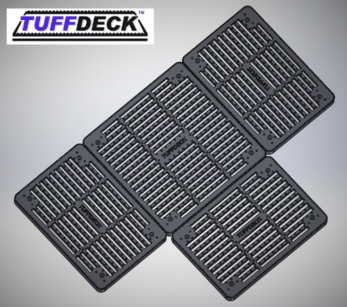 32X32" Orange TuffDeck With Hardware Kit, Catwalks