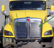Grille Fits kenworth T700 Hood Grill w/15 Louvers S.Steel