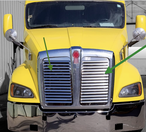 Grille Fits kenworth T700 Hood Grill w/15 Louvers S.Steel