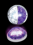 3.5" Low Profile Watermelon Hero LED Marker Light White and Purple Light / Clear Lens