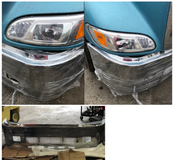 22” Chrome Bumper (PB 387 2002+) Aero, Air Vents, Fog And 9 Hidden Light Holes