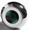 Green Trailer Script Air Valve Control Knob with Crystal Chrome Aluminum