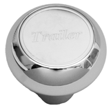 Trailer Large Chrome Screw-In Air Valve Control Knob with Stainless Steel Script Plate