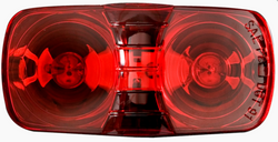 Red dual bulb marker/clearance light, clam