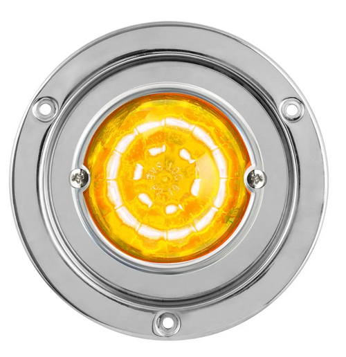 Classic Watermelon LED Light with Stainless Steel Flange Mount Bezel