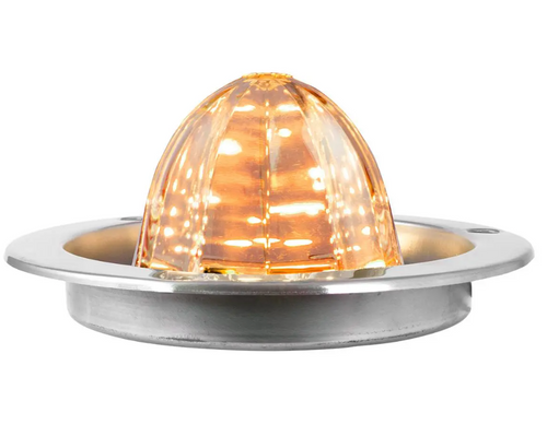 Classic Watermelon LED Light with Stainless Steel Flange Mount Bezel