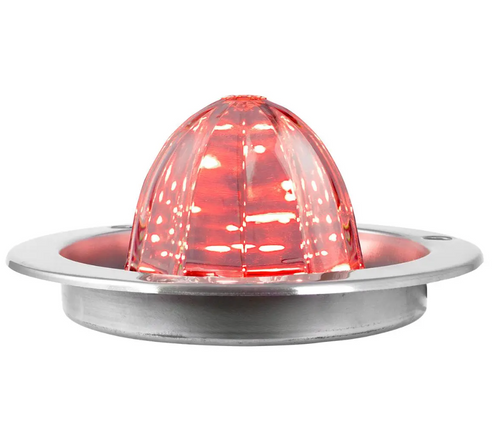 Classic Watermelon LED Light with Stainless Steel Flange Mount Bezel