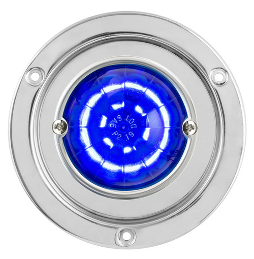 Classic Watermelon LED Light with Stainless Steel Flange Mount Bezel