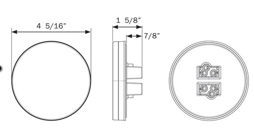 Fusion 20-LED 4-in. combination stop/turn/tail/back-up light