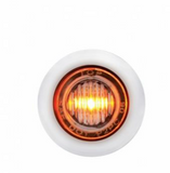 3 LED Mini Light With Bezel (Clearance/Marker) - Amber LED/Clear Lens