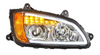 Chrome Projection Headlight With LED Turn Signal & Position Light For 2008-2017 Kenworth T660 - Passenger