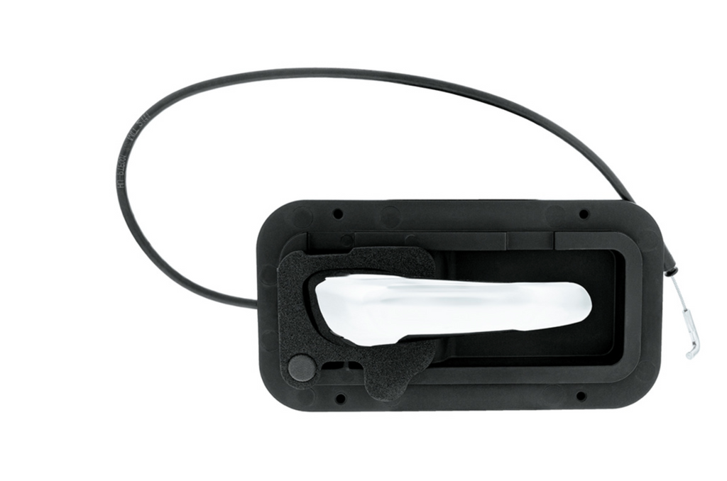 Chrome Interior Door Handle W/Cable & Base For Peterbilt 389 (2008-202