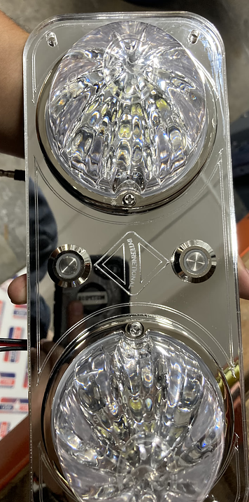 White/Blue Clear Interior Dual Watermelon ( 2 ) Dome Light Plate Fits International Prostar 2016 Older