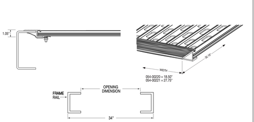 Tramec Sloan Decorative Safety Service Decks – Flush Mount 27.25" width catwalks x 33"