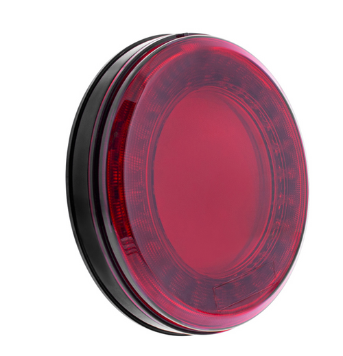 33 LED 4" Round Lumos Light S-Series (Stop, Turn & Tail) - Red LED/Clear Lens