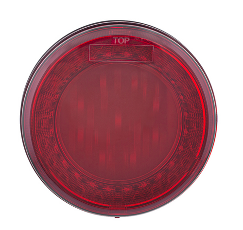 33 LED 4" Round Lumos Light X-Series (Stop, Turn & Tail) - Red LED/Red Lens
