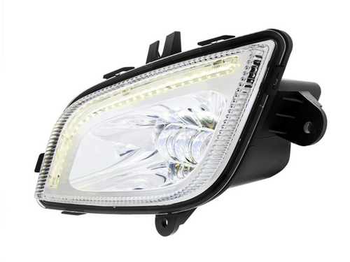 34 LED Chrome Fog Light With LED Light Bar For 2018-2024 Freightliner Cascadia - Driver