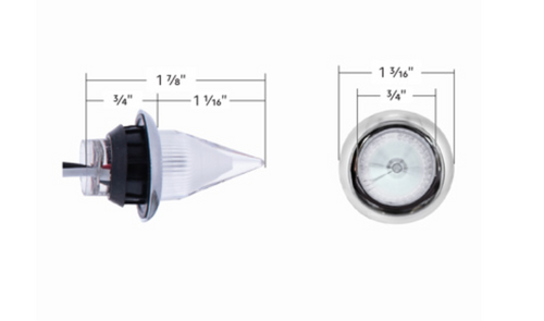 4 Led Dual Function Mini Spike Light With S.S. Bezel Clearance/ Marker