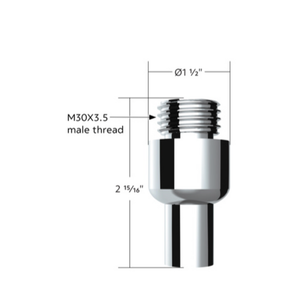 Chrome Aluminum Air Valve Adapter With M30X3.5 Threads – MiamiStar.com