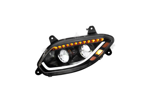 Black LED 86 Headlight For 2018-2024 International Prostar LT Truck - Driver