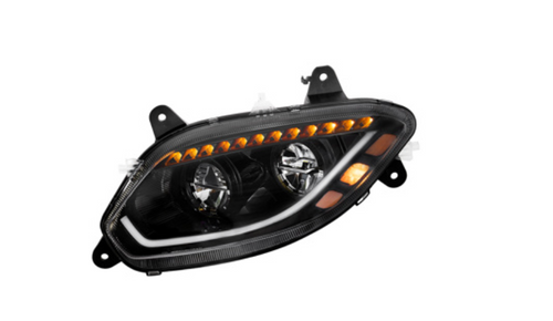 Black LED 86 Headlight For 2018-2024 International Prostar LT Truck - Driver