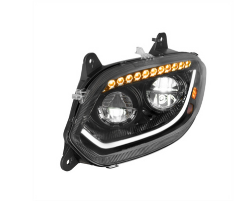 Black LED 86 Headlight For 2018-2024 International Prostar LT Truck - Driver