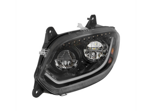 Black LED 86 Headlight For 2018-2024 International Prostar LT Truck - Driver