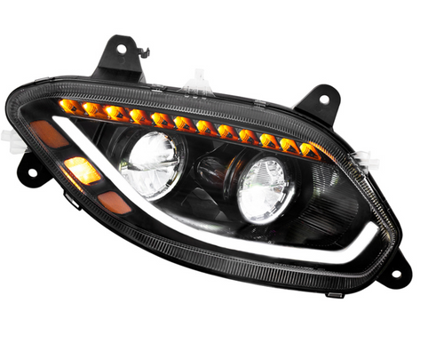 Black LED 86 Headlight For 2018-2024 International Prostar LT Truck - Passenger