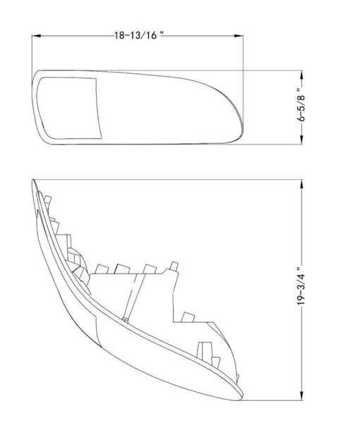 Chrome LED Headlight With RGB Position Light Bar For Peterbilt 386 (2005-2015) & 387 (1999-2010) - Driver