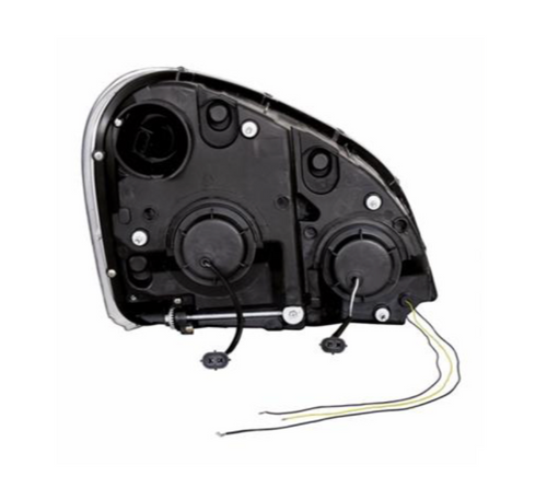 Chrome Projection Headlight W/Dual Function Amber LED Position Lights For 2008-17 FL Cascadia - Driver