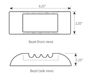 Chrome Plastic Bezel For Rectangular Led Lights