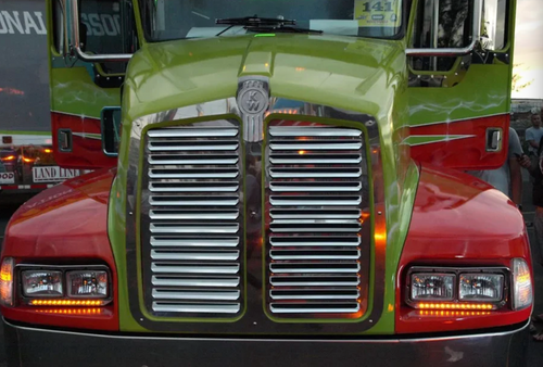 Grille Fits Kenworth T600 2 Columns S.Steel