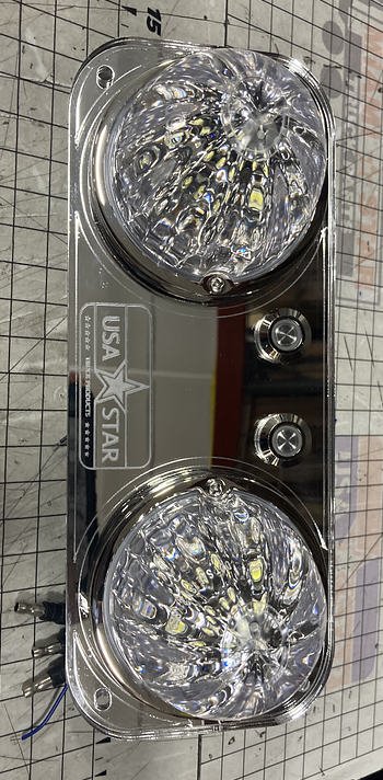 White/Blue Interior Sleeper Dome Light Bracket For Watermelon ( 2 ) Light Fits Peterbilt 378,379 1990-2004