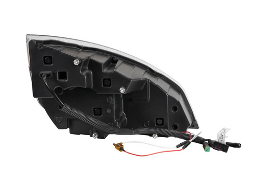 Chrome Quad-LED Headlight With LED DRL & Seq. Signal For 2018-2024 Freightliner Cascadia - Driver