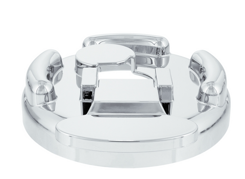 Chrome Plastic Fuel Cap Cover For Peterbilt - Locking