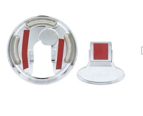 Chrome Plastic Fuel Cap Cover For Peterbilt - Locking