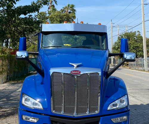 12-1/2" Visor Straight Fits Peterbilt 579 & 567 Day Cab Kenworth T680, T880,W990 Day Cab