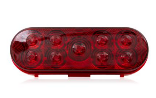 6" Oval Red Stop/Turn/Tail With DryFit Housing Maxxima