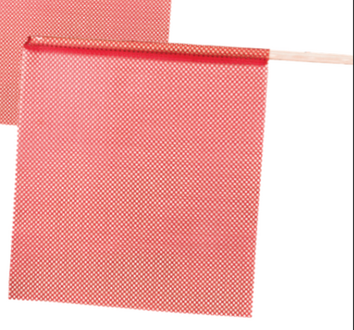 Red mesh Safety Flag 24" X 24"