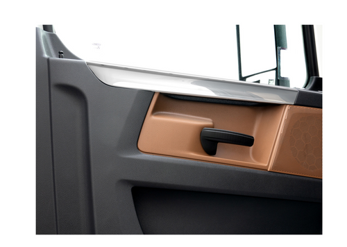 Chrome Plastic Door Grab Handle Covers For 2018-2023 Freightliner Cascadia (Pair)