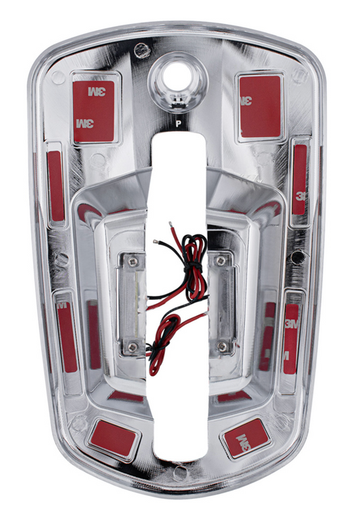 6 LED Chrome Door Handle Cover For 2018-2024 Freightliner Cascadia - Passenger, Blue LED