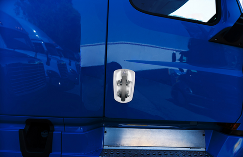 6 LED Chrome Door Handle Cover Fits  Freightliner Cascadia 2018-2023 Driver, White LED