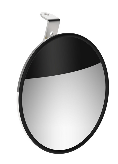 8-1/2" 430 Stainless Steel Convex Heated Mirror With LED - Driver