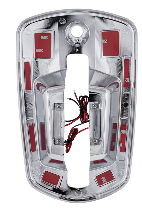 6 LED Chrome Door Handle Cover For 2018-2024 Freightliner Cascadia - Passenger, White LED