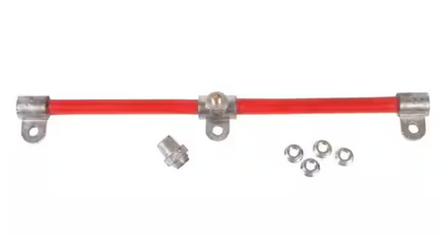 14" Stud Top 3-Battery Harness Cable - Red